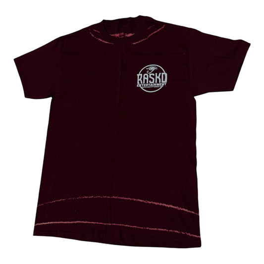 RASKO ENTERTAINMENT ''BLEACH BACK'' TEES (MAROON RED)
