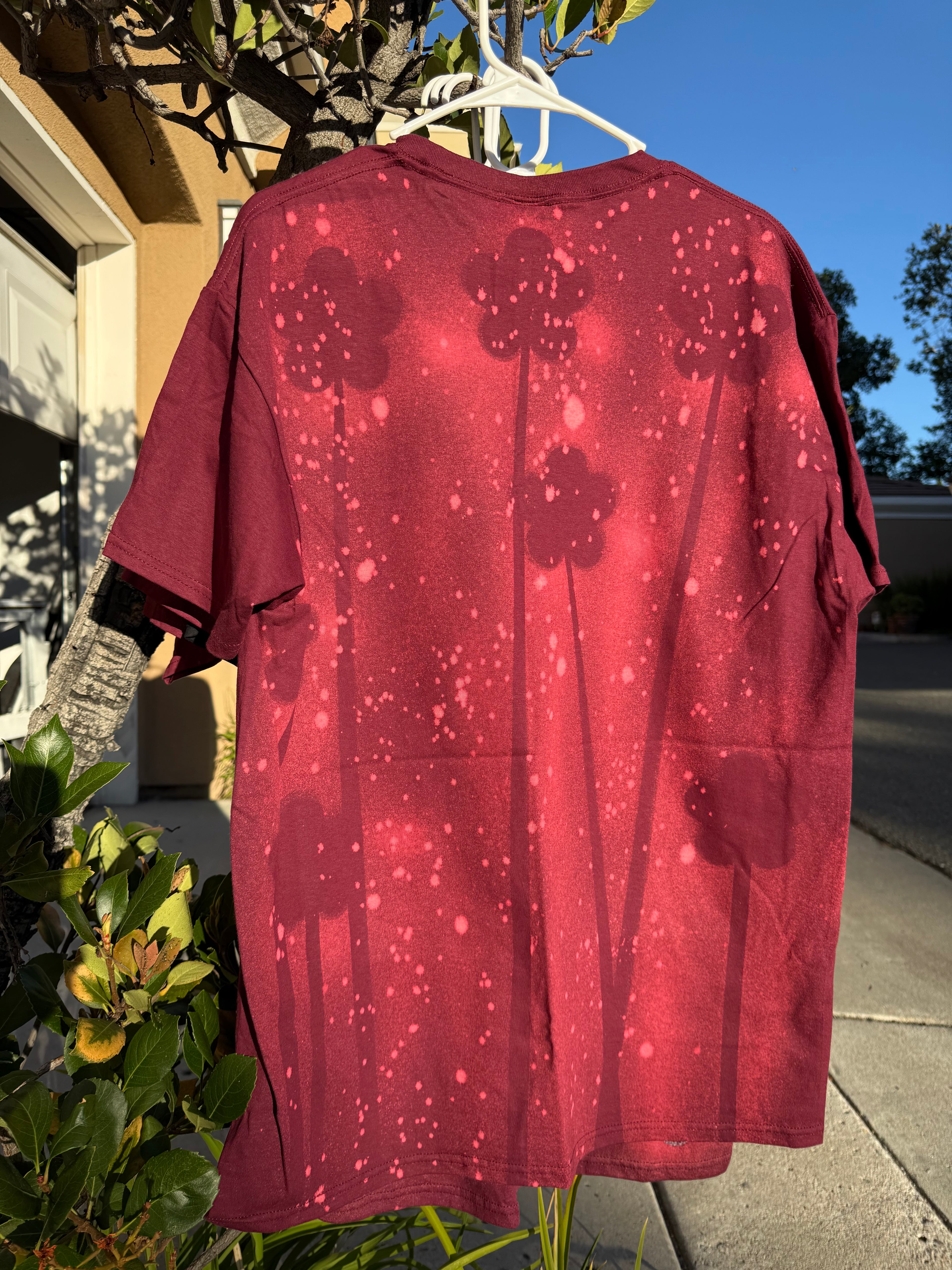 RASKO ENTERTAINMENT ''BLEACH BACK'' TEES (MAROON RED)